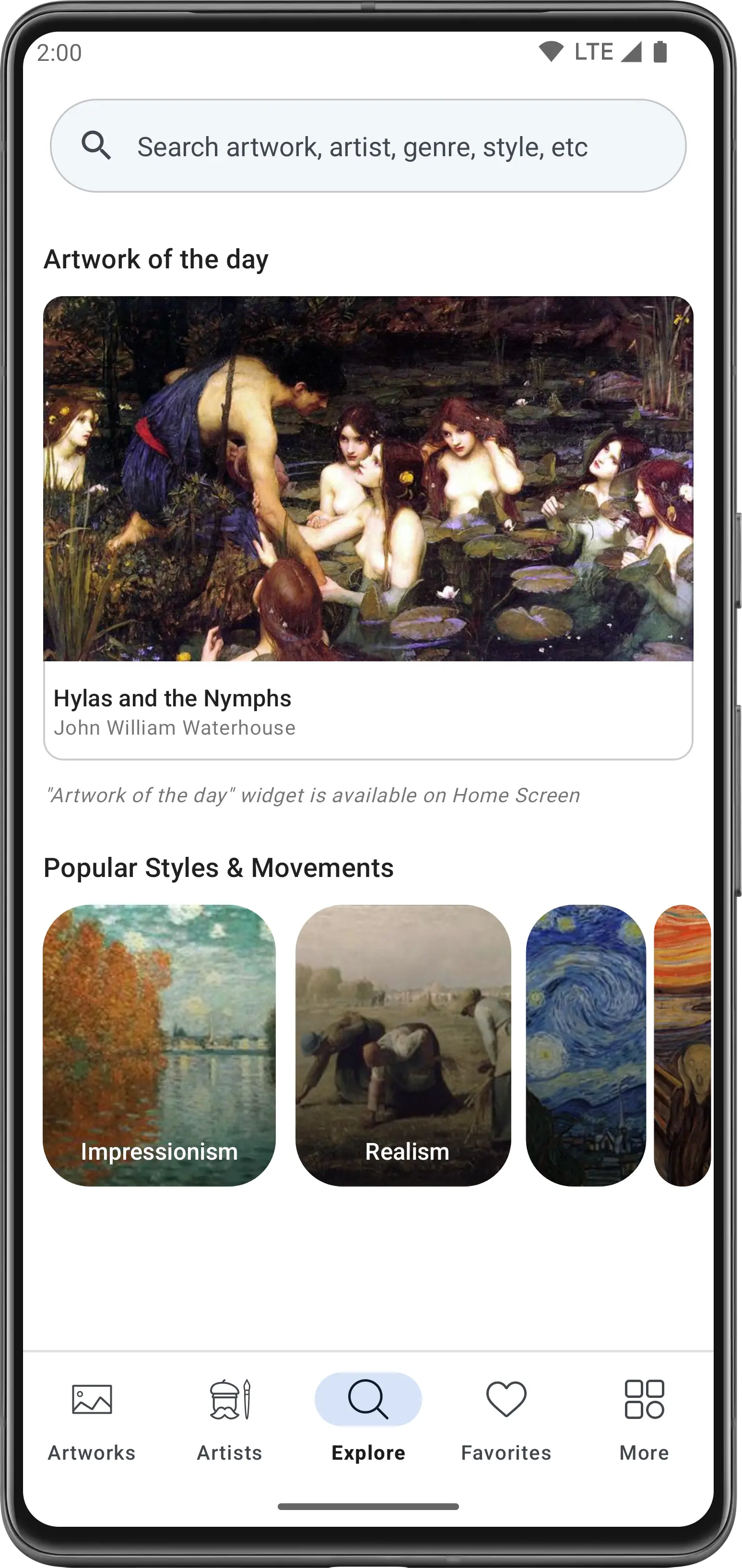 Artier: Search artworks and artists